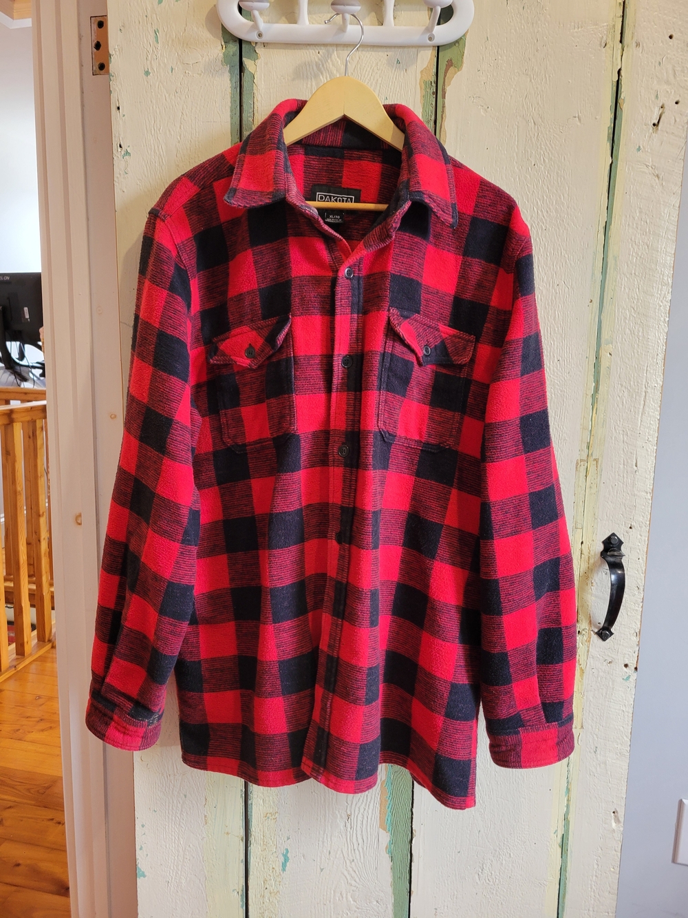 Dakota Red & Black Plaid Lightweight Shirt Jacket - Ultra Soft And Comfortable